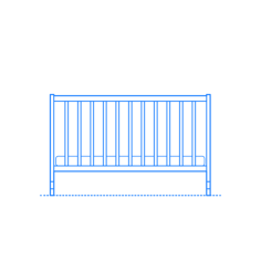 Furniture Crib Infant Bed Ikea Solgul Cradle Stencil Svg Design File, Free Vectors File